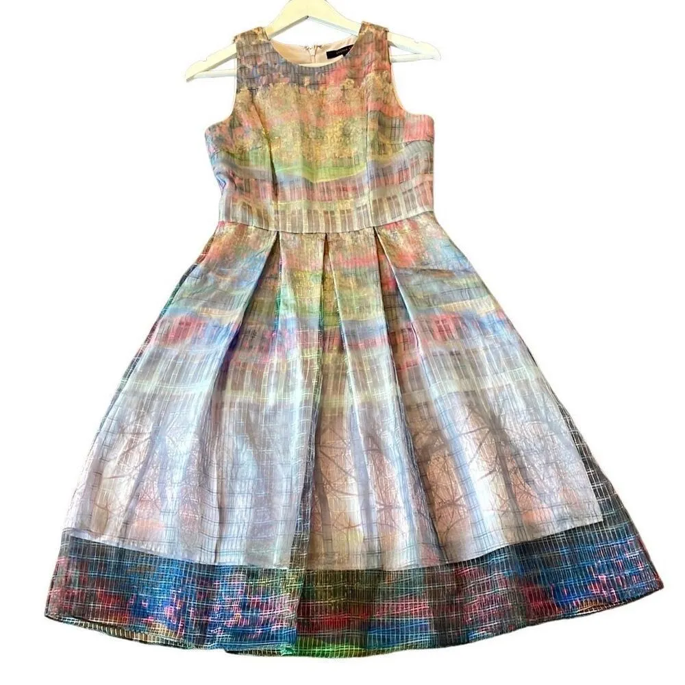 Cynthia Rowley gorgeous aline watercolor chiffon dress 4 - Image 2