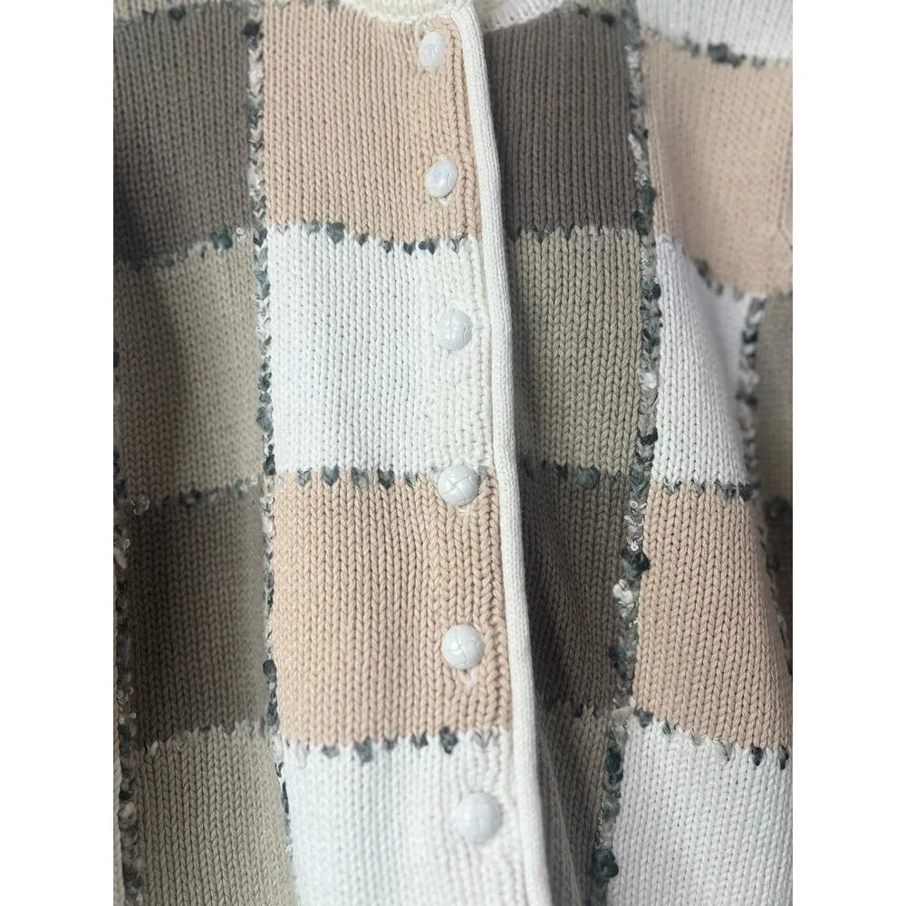 Vintage 90s Dress Barn Knit Cardigan Cottage Core Small Petite - Image 7