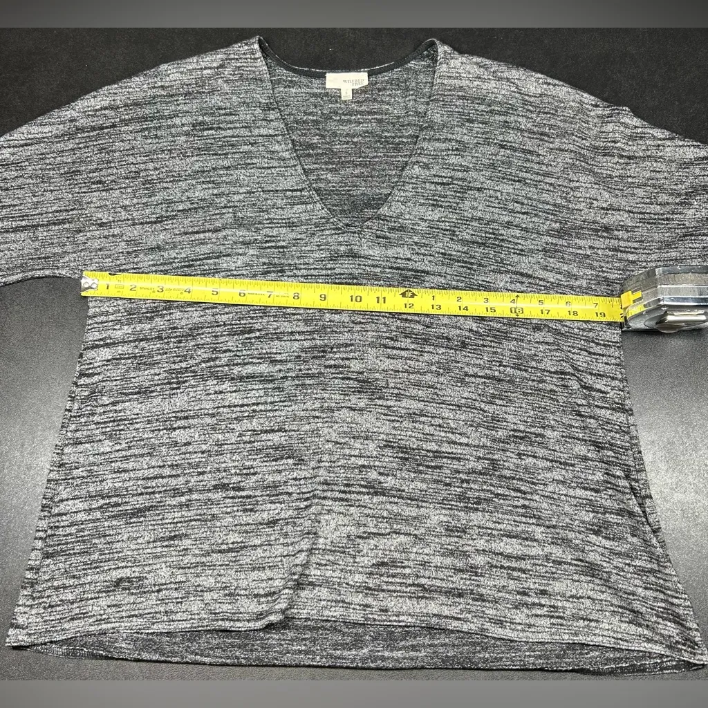 Aritzia Wilfred Free Size S Oversized Devinette Grey Marled Knit Top - Image 5