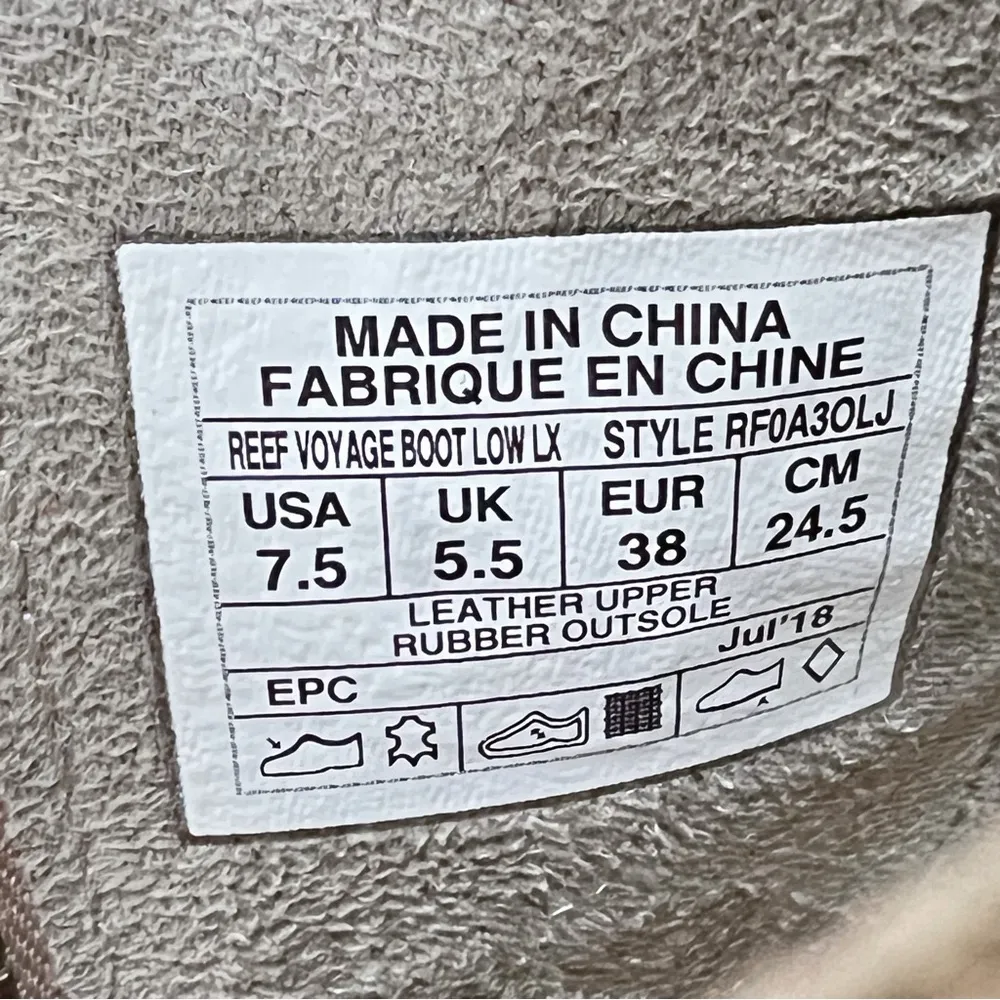 REEF Metallic Leather Voyage Ankle Boot Size 7.5 - Image 11