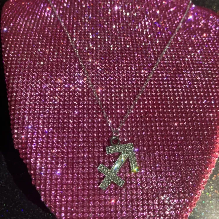 Boutique Sagittarius Sterling Silver 925 Necklace Zodiac Sign Bling Horoscope Emo Witch egirl gift - Image 11