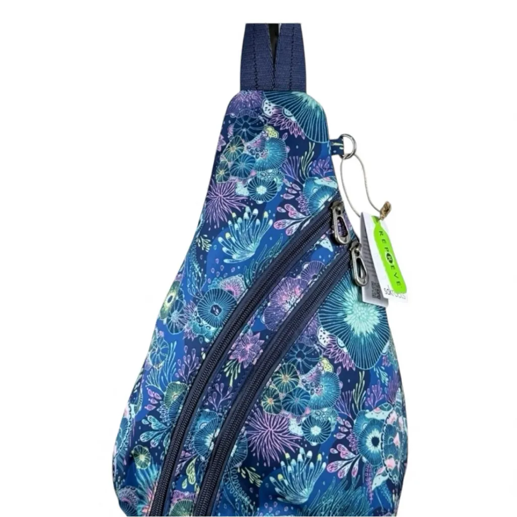 Sakroots Blue Floral Sling Backpack - Image 7