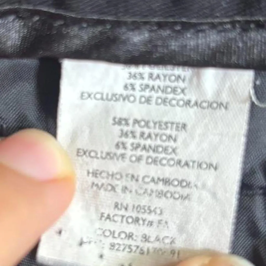 2000s Office Siren Low Rise bootcut flare trousers with lace waistband detail Black Size 6 - Image 7