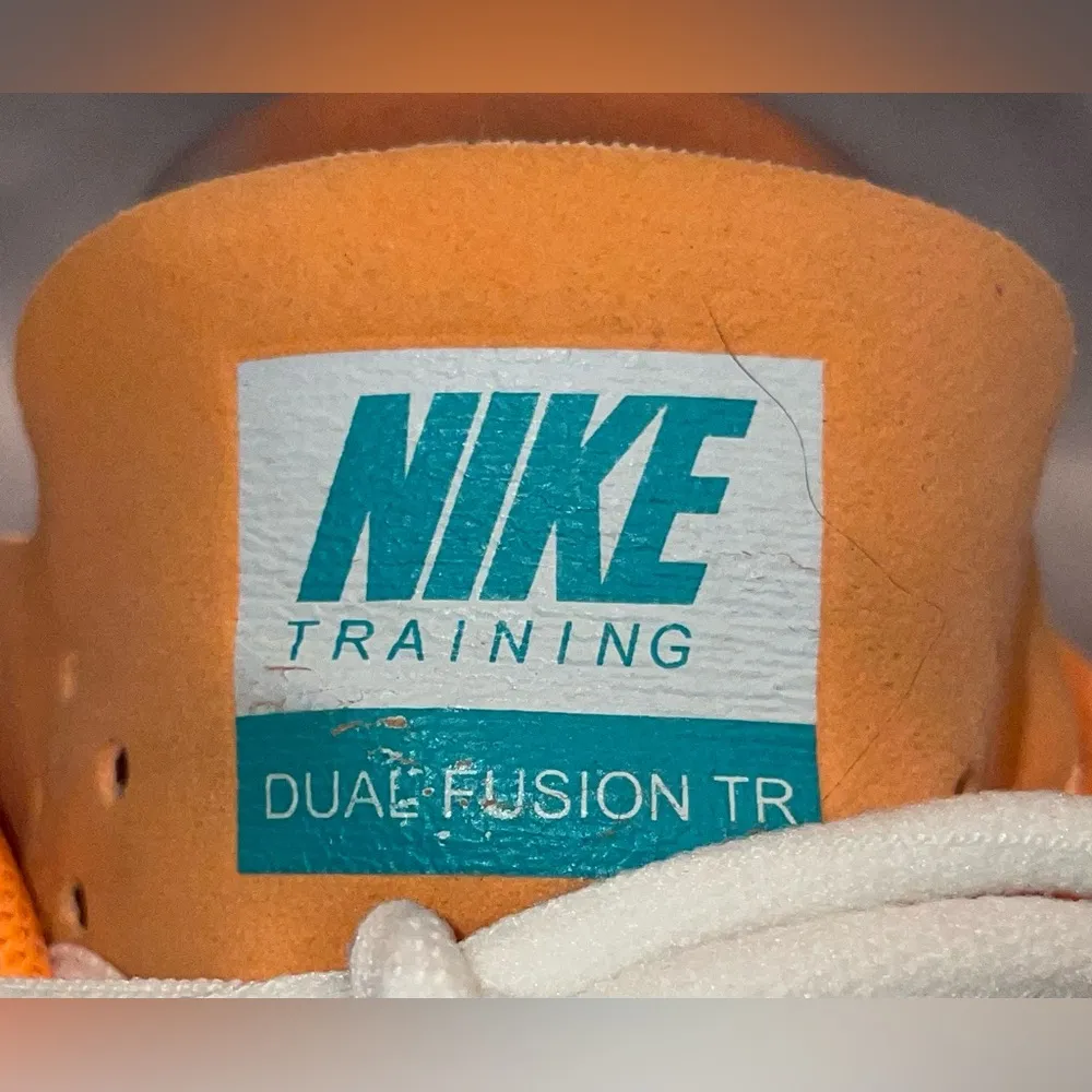 Nike Women's Dual Fusion TR Running Shoe Orange/White Size 8 - Image 7