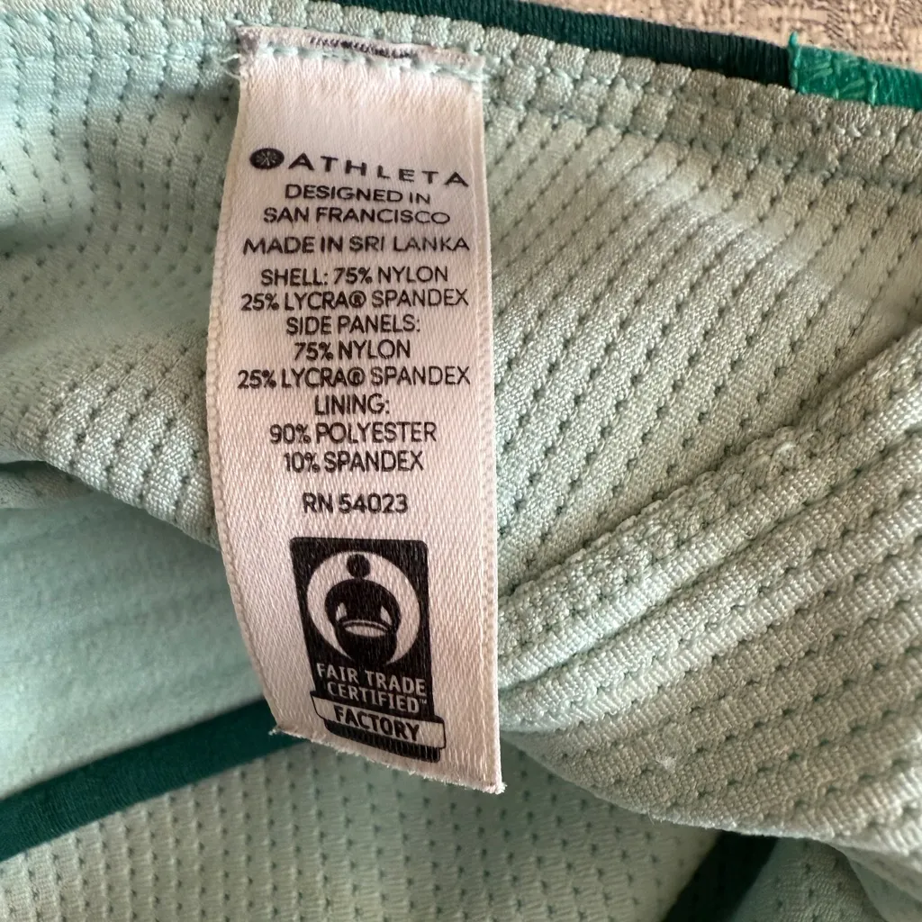 Athlete Breathe In Strappy Green Sports Bra Medium - Image 3