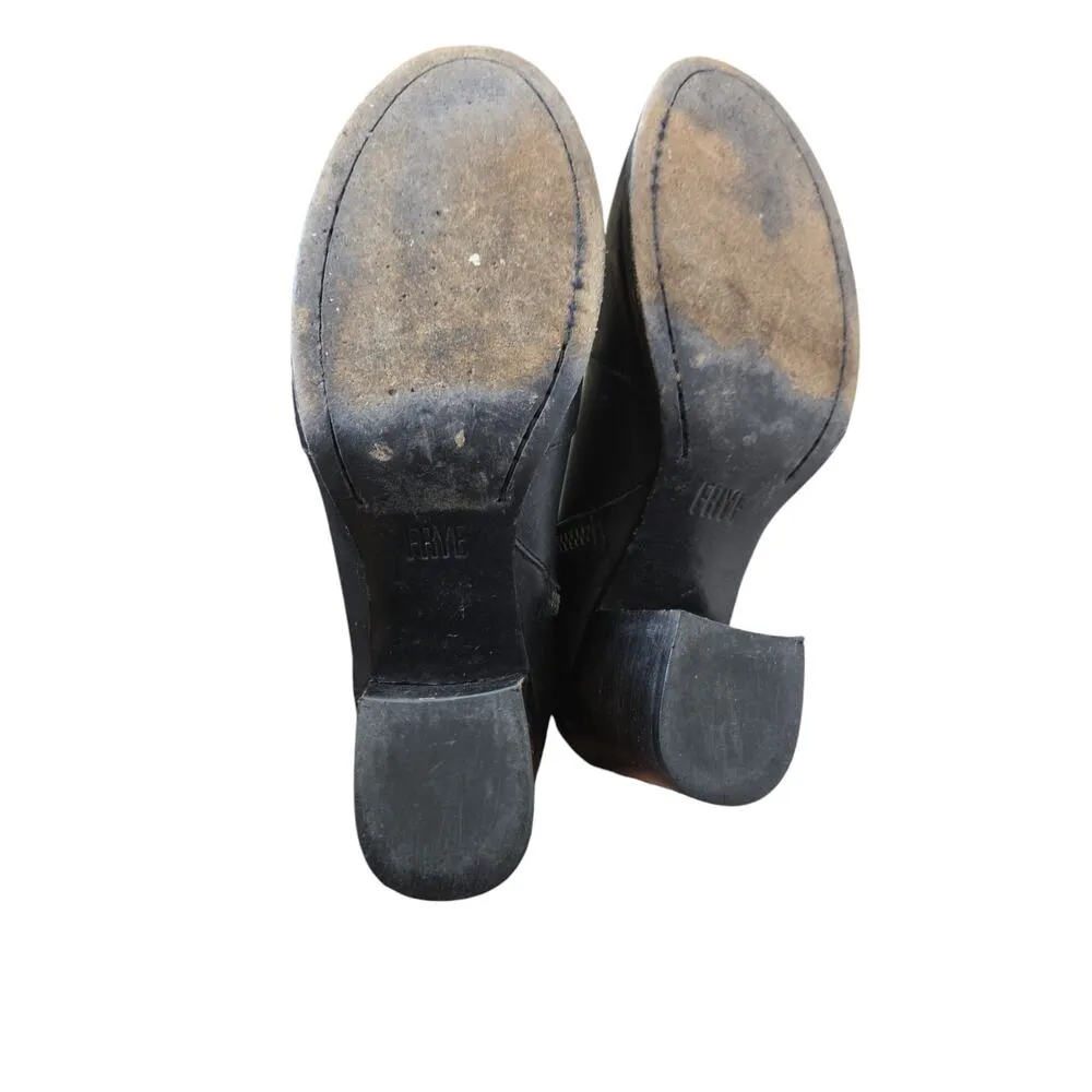 Frye Nora Zip Short Womens Black Leather Zipper Ankle & Booties Boots Size 6M - Image 10