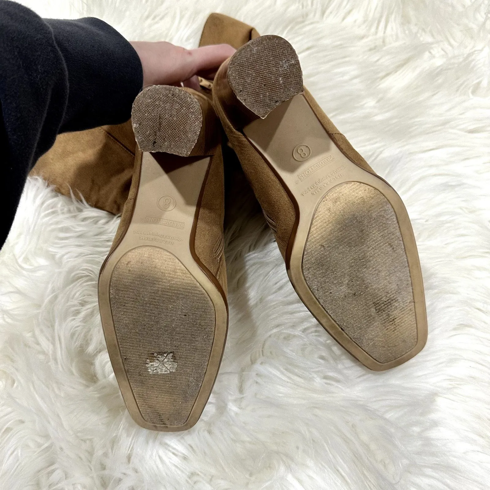 Predictions Y2K Square Toe Suede Boot Sz 8 - Image 9