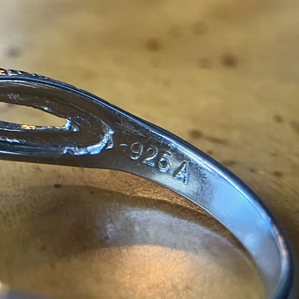 Brazilian Citrine Sterling Silver Ring Size 8 Gold - Image 6