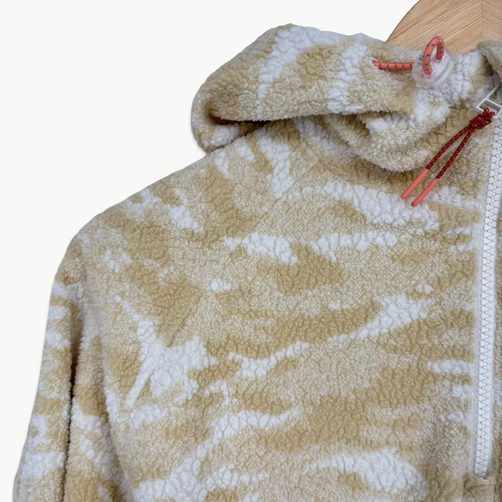Outdoor Voices Camo PrimoFleece 1/4 Zip Hoodie | Small | White Cloud - Image 8