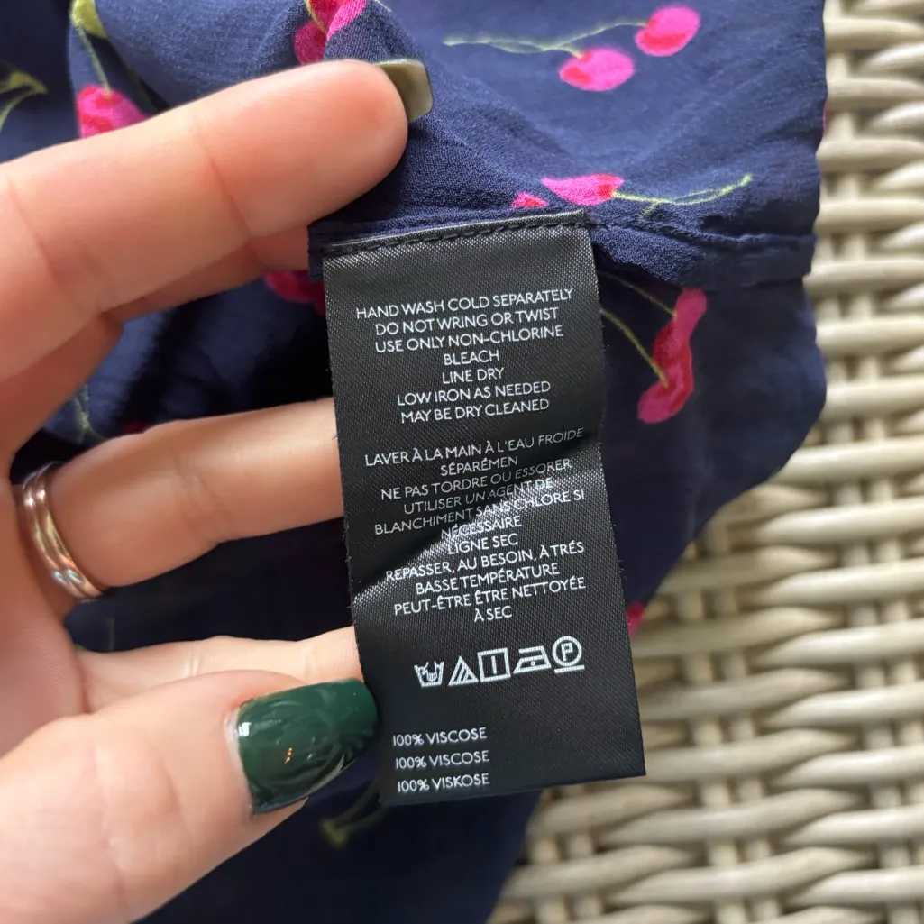 Maeve by Anthropologie Cherry‎ U- Neck Popover Blouse - Image 6