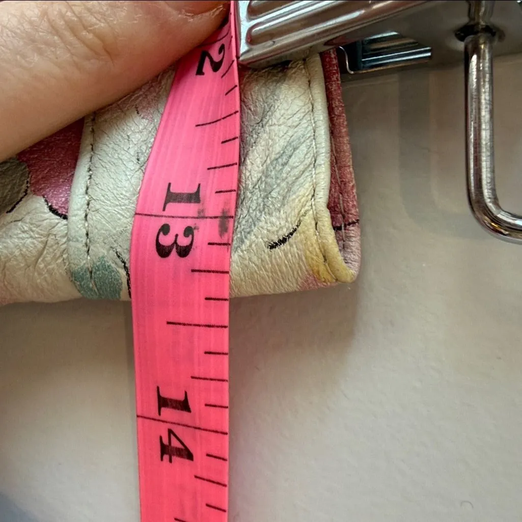 Vintage Floral Leather Vera Pelle Pencil Skirt Confezioni Marco - Image 6