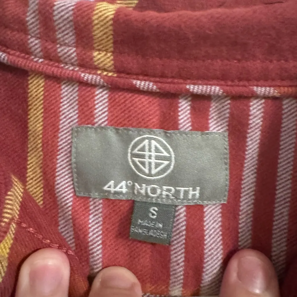 44° north Striped Red and Yellow Button - Image 2