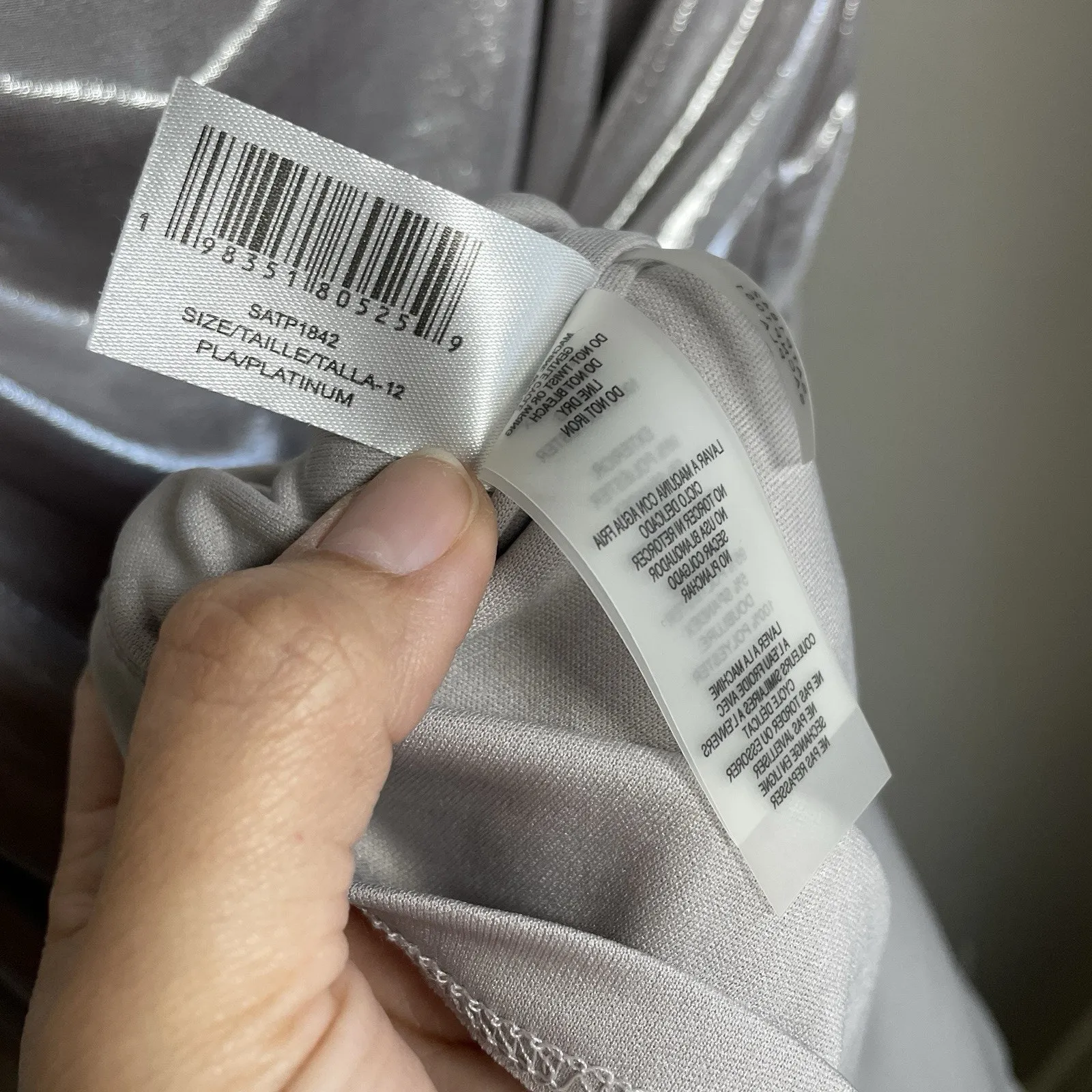 Siena Dress Size 12 Metallic Silver Platinum Midi $128 Sleeveless Party Dance - Image 7