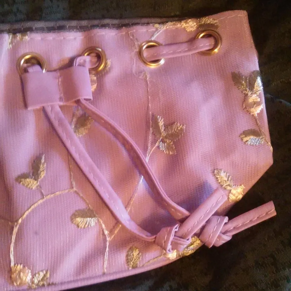 Faux Leather Embroidered Handbag - Image 6