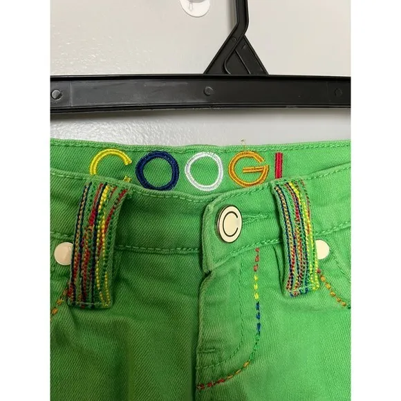 Coogi embroidered shorts green denim size 1/2‎ - Image 3