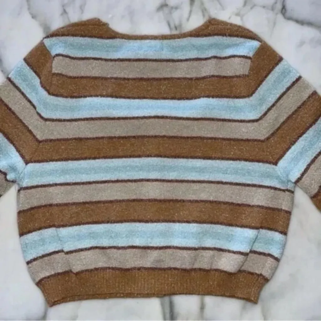 Cotton On Women's Cropped Set Up Stripe Cardigan Sweater - Image 6