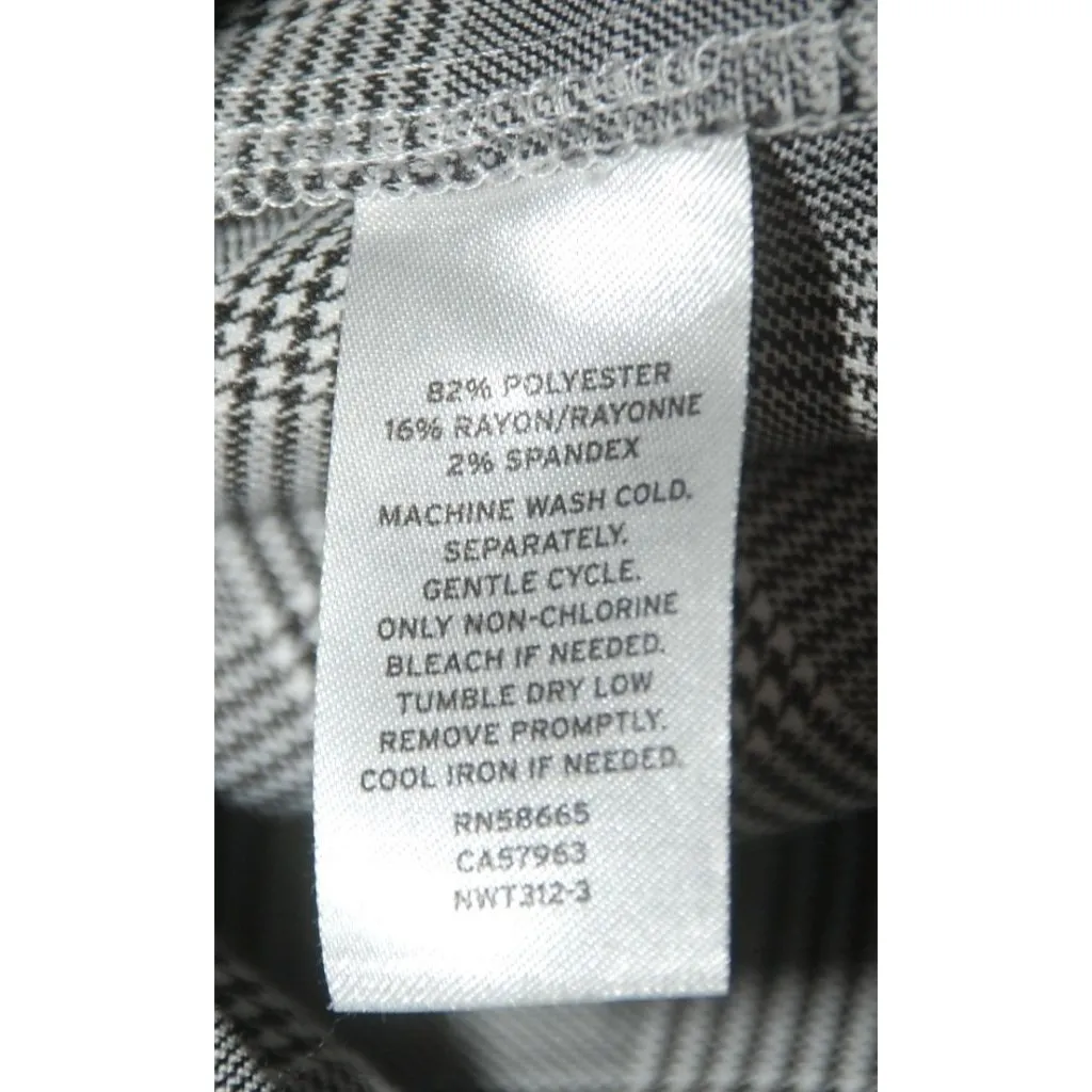 14th & Union Blouse Top Size M Houndstooth Plaid Puff Half Sleeve Dark Academia - Image 9