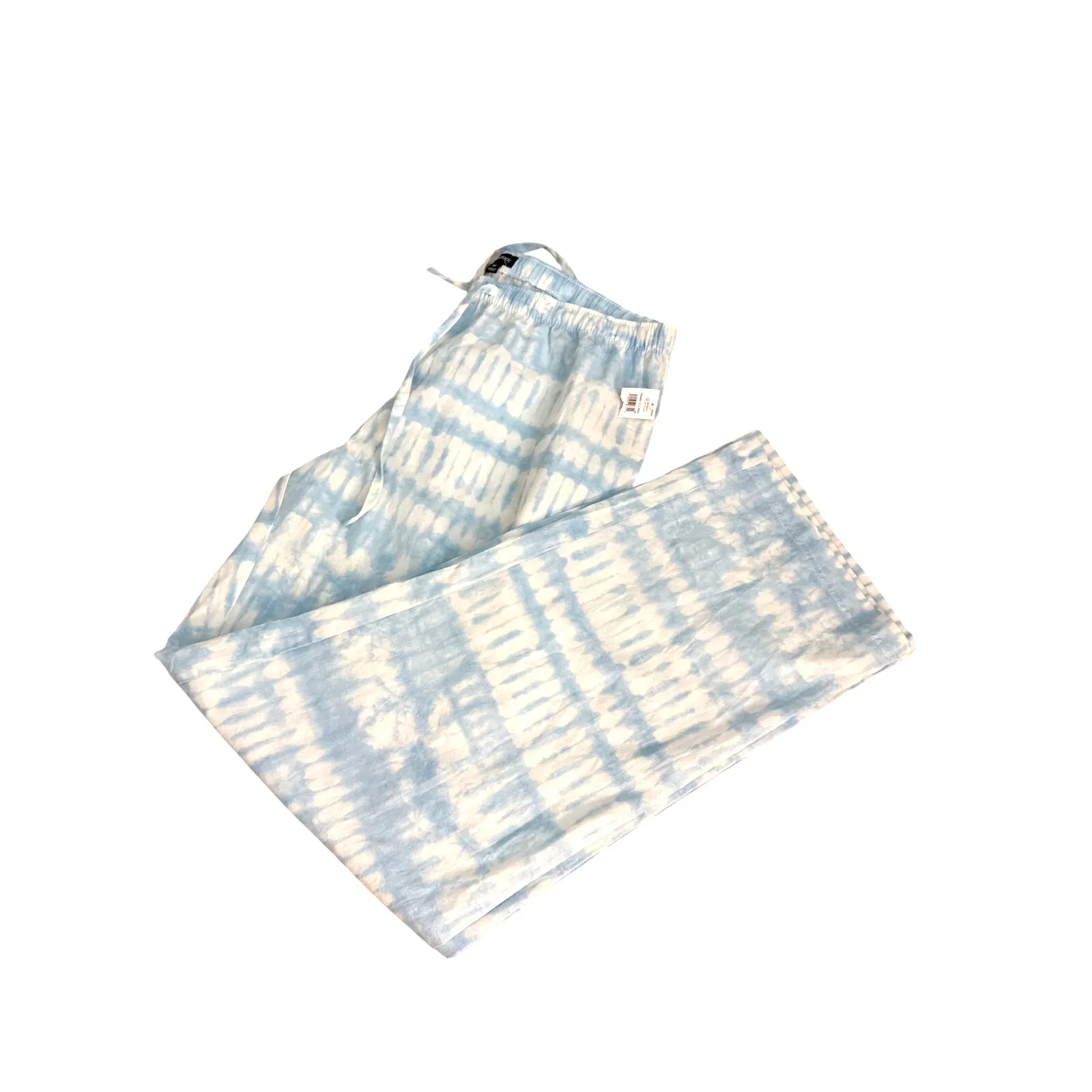 GAP Body Sleep Poplin White Blue Tie Dye Pajama Pants Size Women's Medium NWT - Image 2