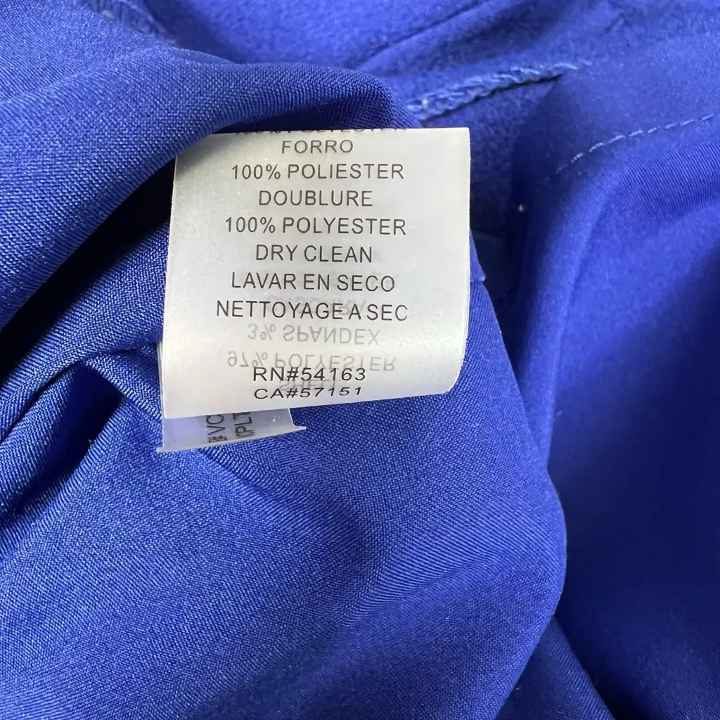 Vince Camuto Blue One Shoulder Ruched Women’s Dress Size 6 - Image 9