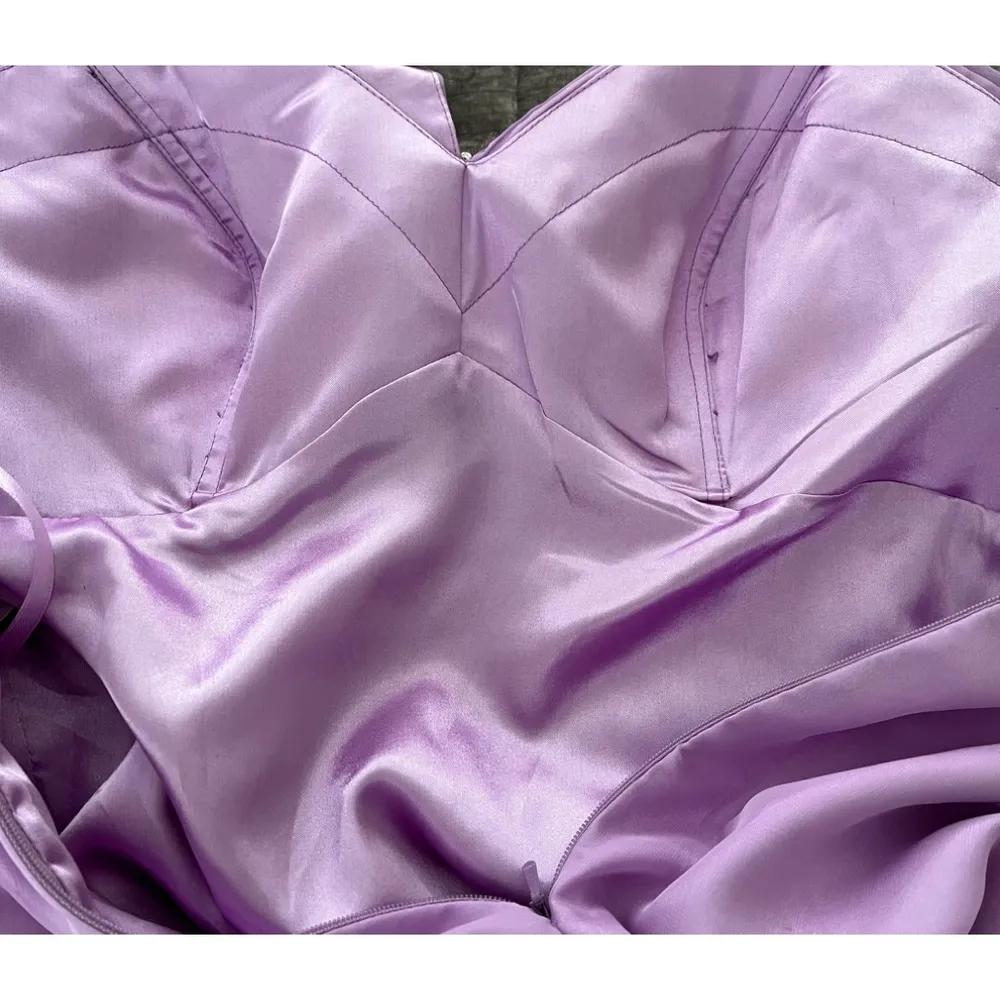 New, Evenings by Allure Lilac Mini Prom Dress, Sz 10 - Image 14