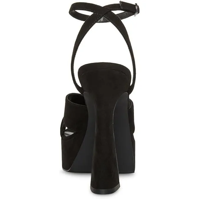 Madden Girl Lola Heeled Sandal Black Size 8M Strappy Block Heel Dress Shoe NIB - Image 3