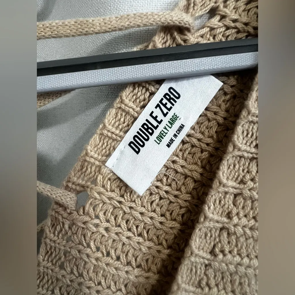 Double zero Brown Knit Lace-Up Women's Top - Image 3