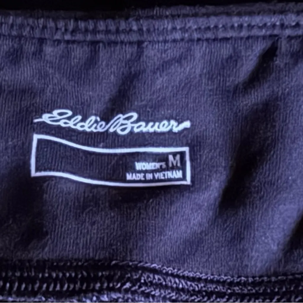 Eddie Bauer Women's Black  Athletic Sporty Leggings Sz M - Image 5