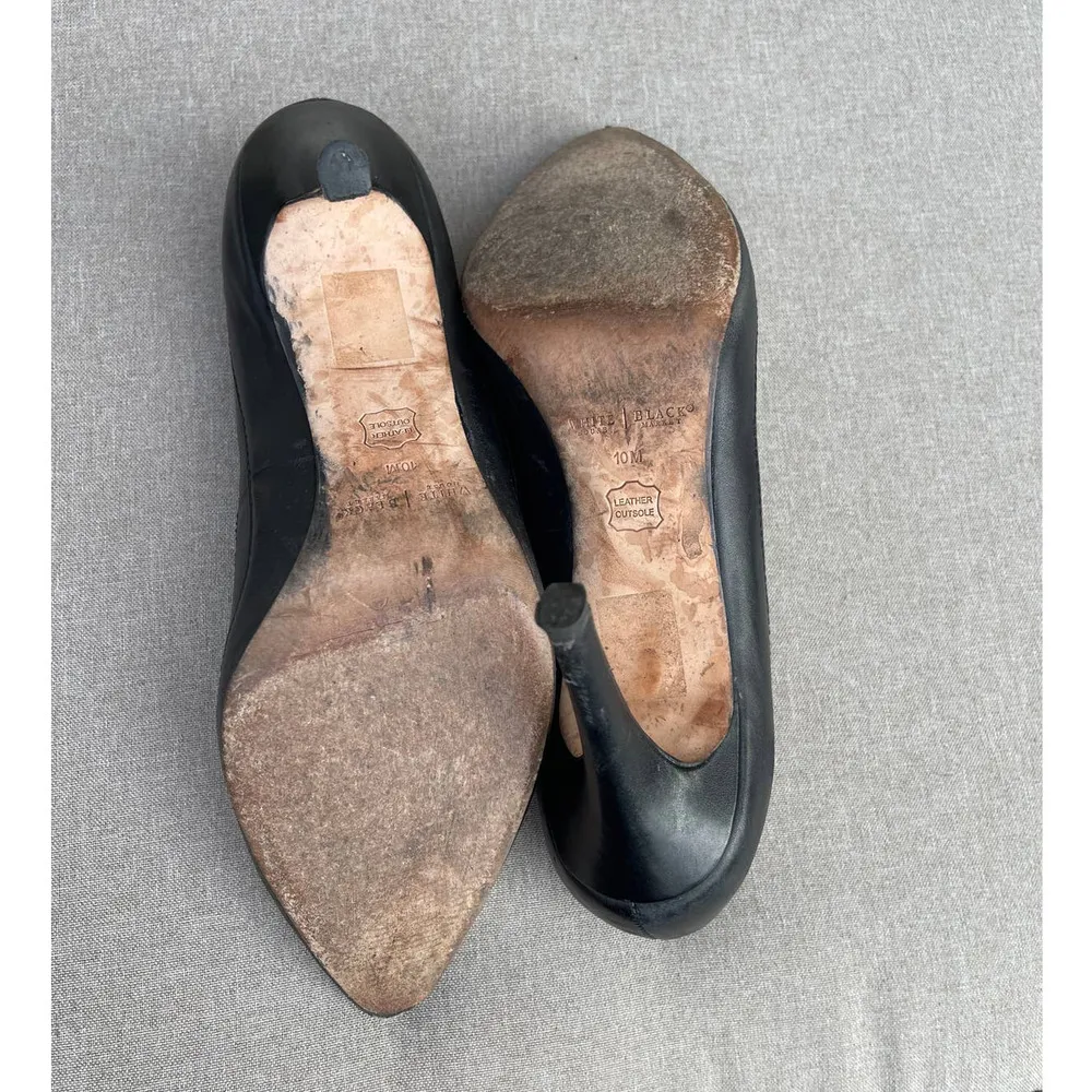 WHBM White House Black Market Scarlett 4-inch heels black & white size 10 - Image 6