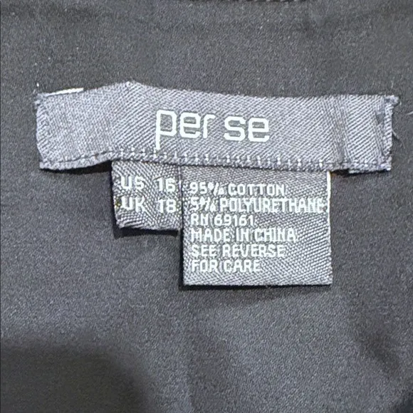 Per Se Dress Vintage Plus 16 XL Black Mini Zippered Pleated 90s - Image 4