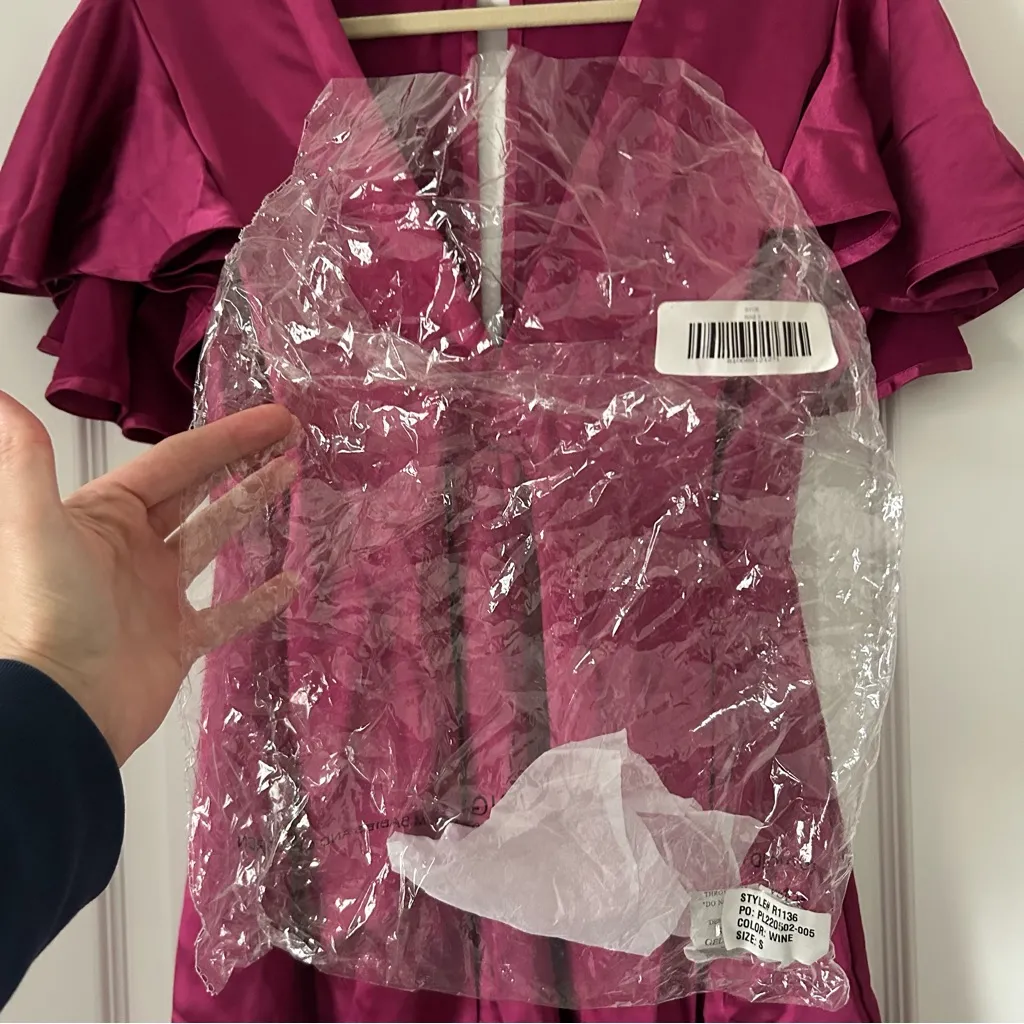 Lena Cross Tie Satin Romper Red - Image 6