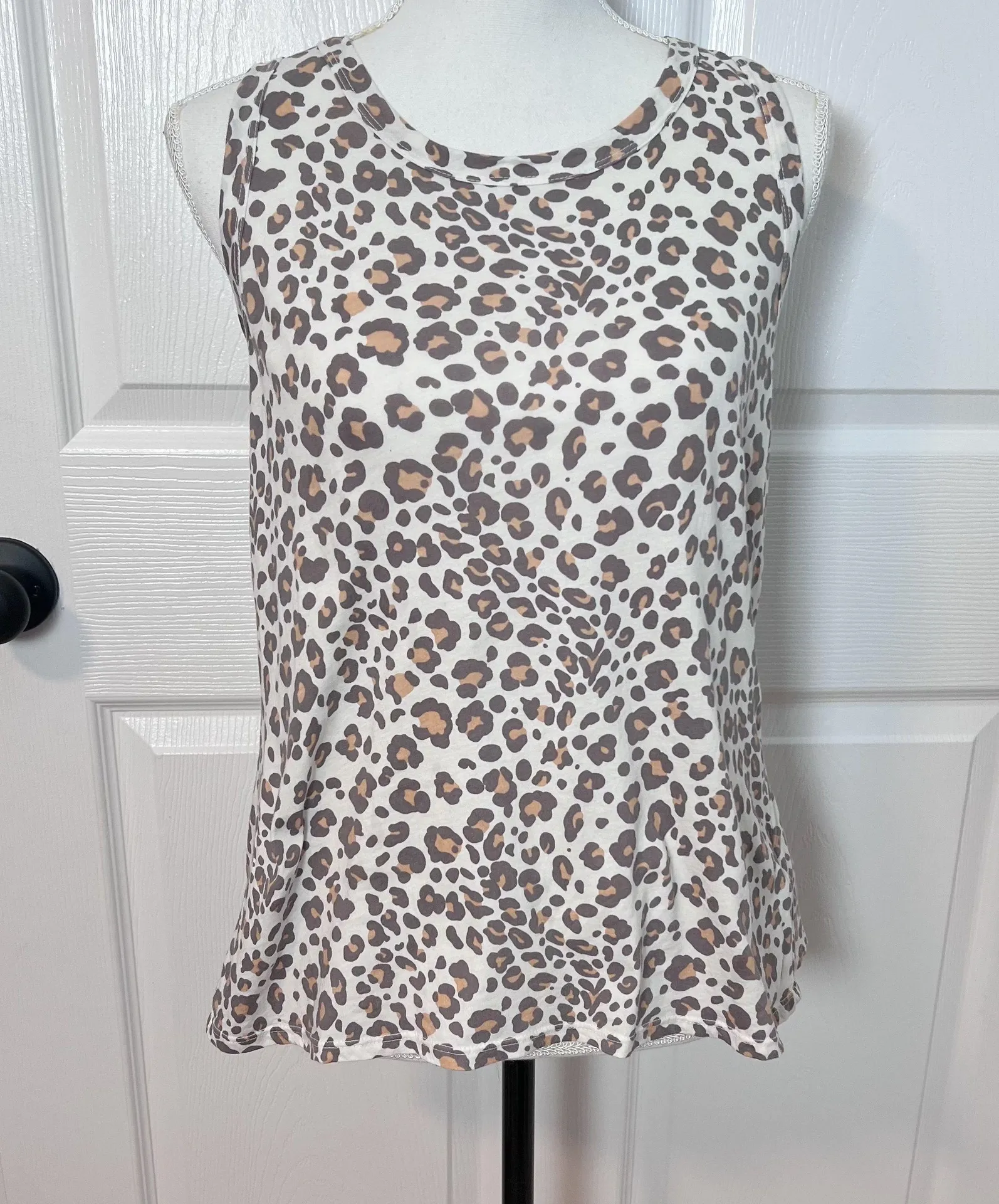 Dolan Animal Print Top Tan Size XS - Image 6