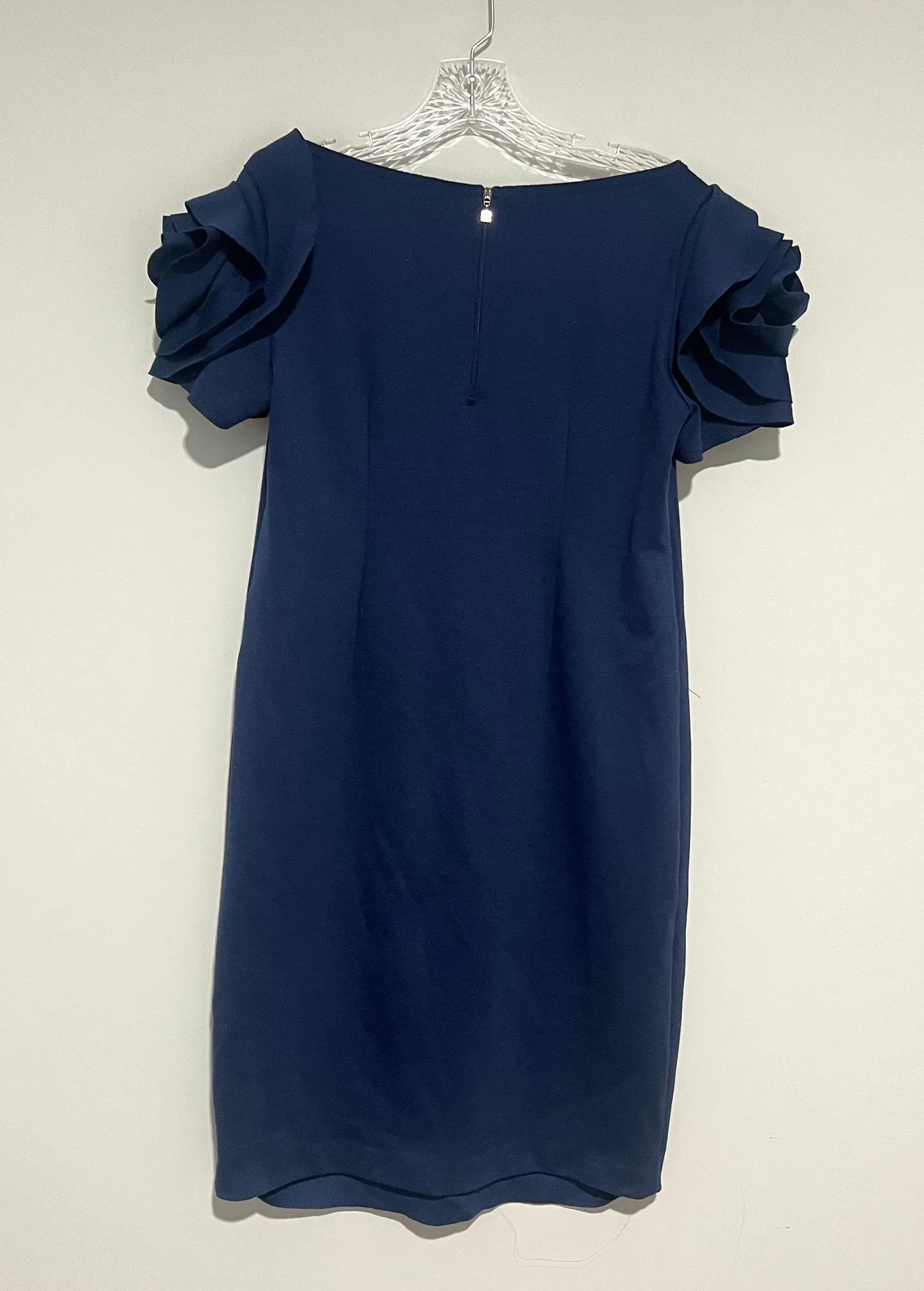 Navy Blue Rose Sleeve Maternity Dress - Image 8
