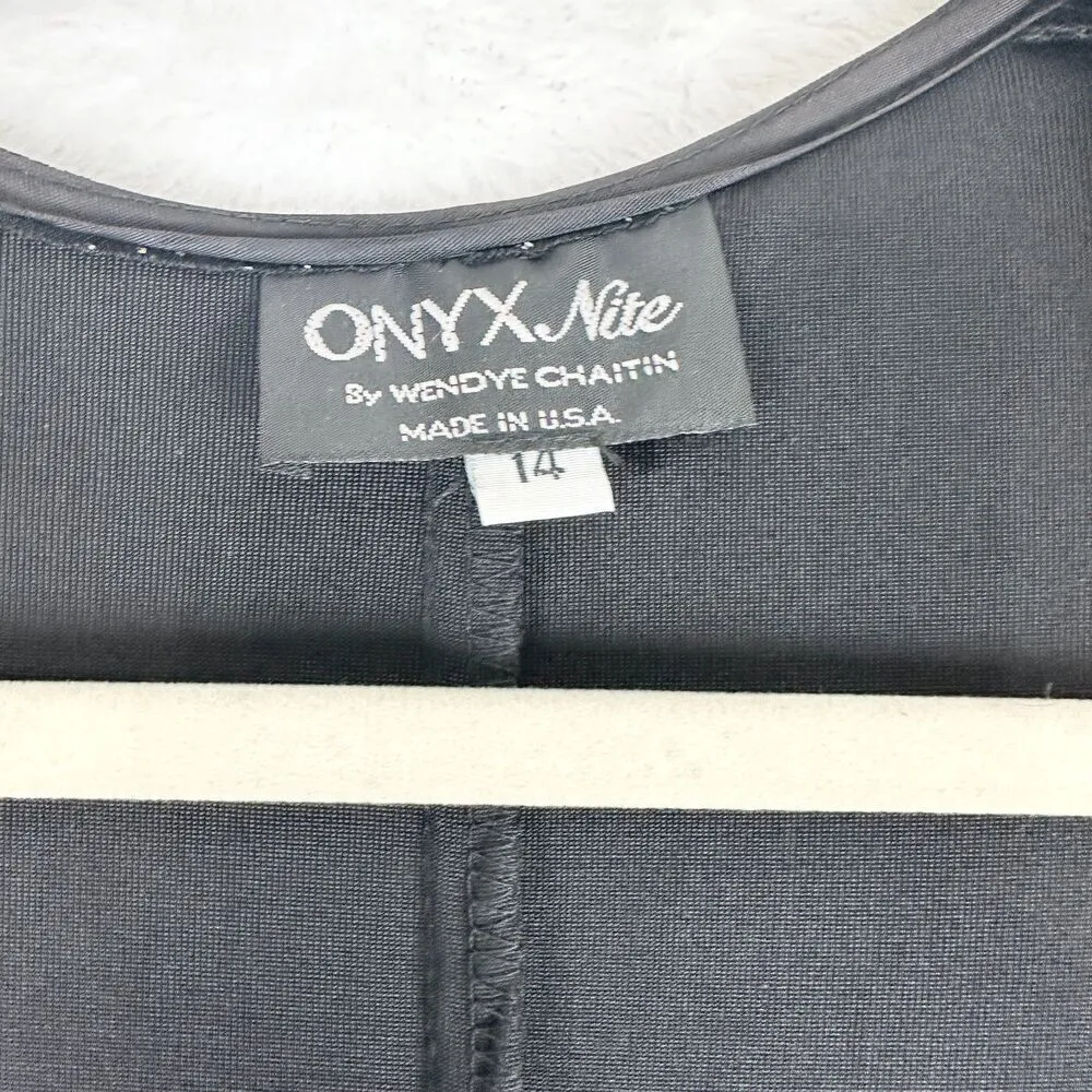 Vintage Onyx Nite Sparkle Maxi Gown Size 14 NWT Deadstock USA Made Formal - Image 7