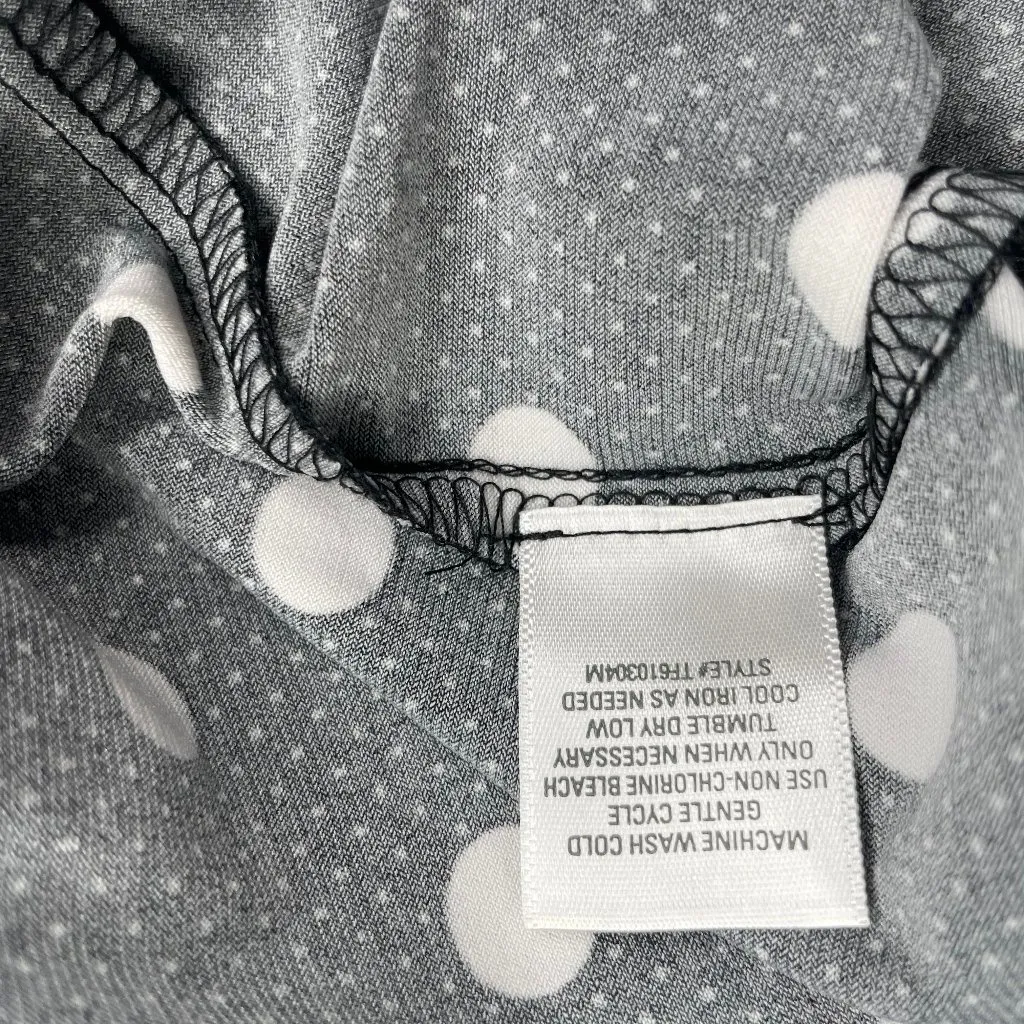 Vintage Black White Polka Dot Ruched Waist Cap Sleeve Midi Dress Sz 4 - Image 12