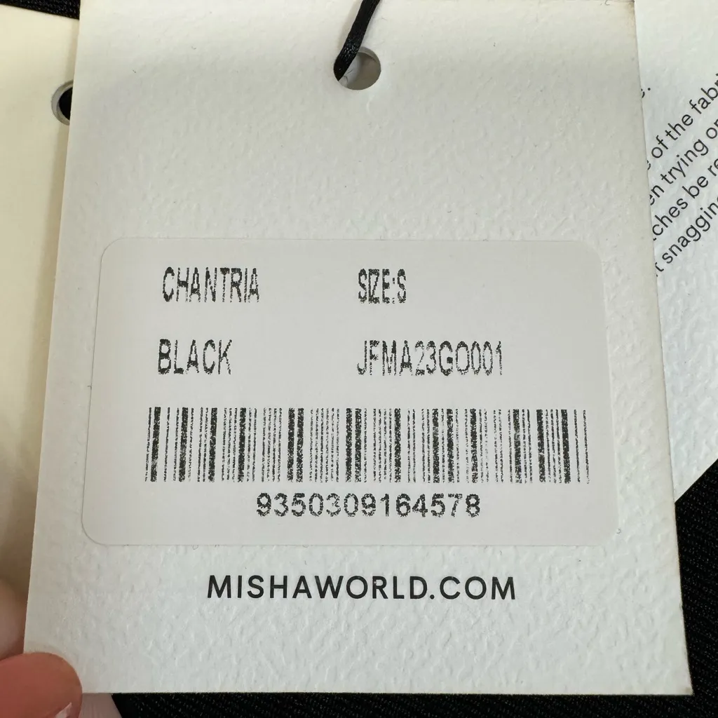 Misha Collection Anthropologie Chantria Slinky Black Maxi Gown Small New $395 - Image 10