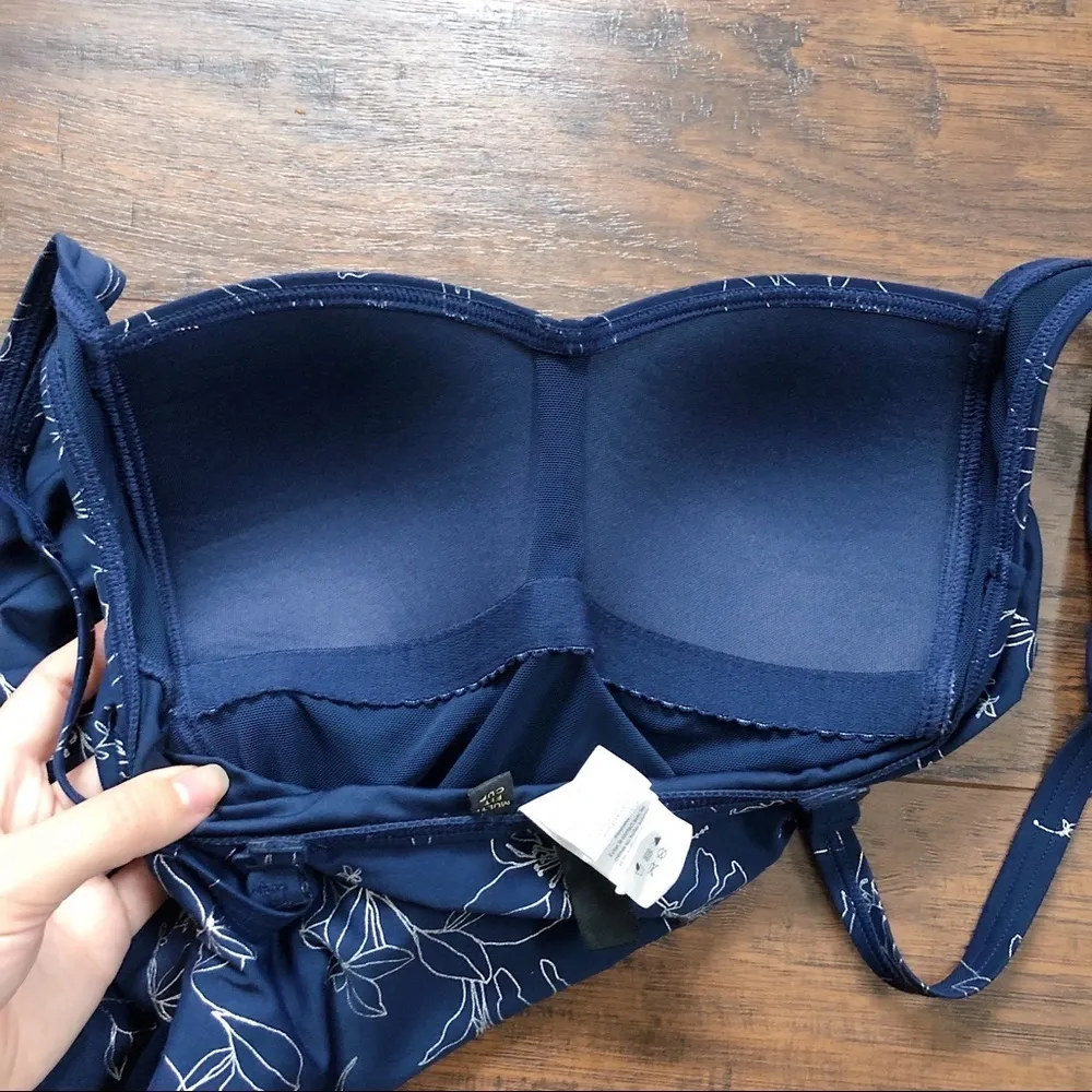 Niptuck Swim • Joanne one piece swimsuit Garden Line Foil navy silver floral Blue Size 4 - Image 11