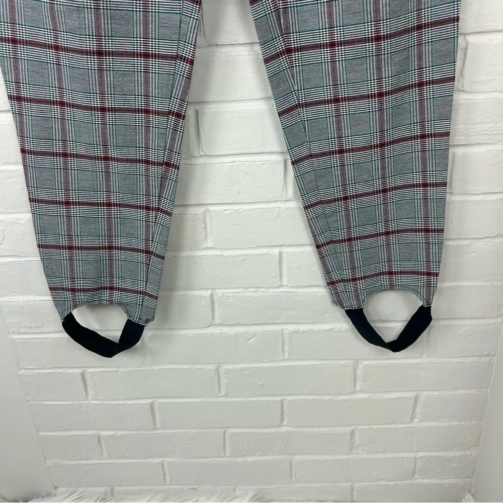 Counterparts Vintage Holiday Plaid Pleated Stirrup Leg Pants Size M - Image 10