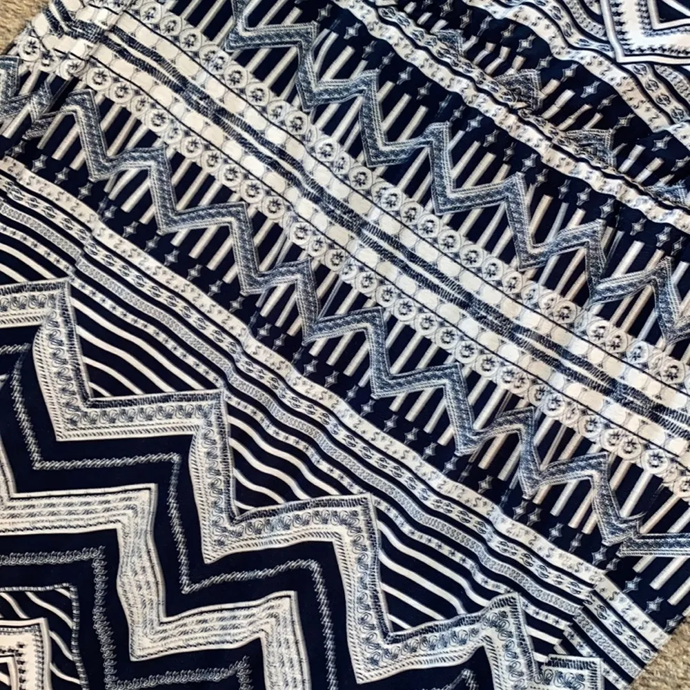 Navy & White Maxi Dress - Image 4