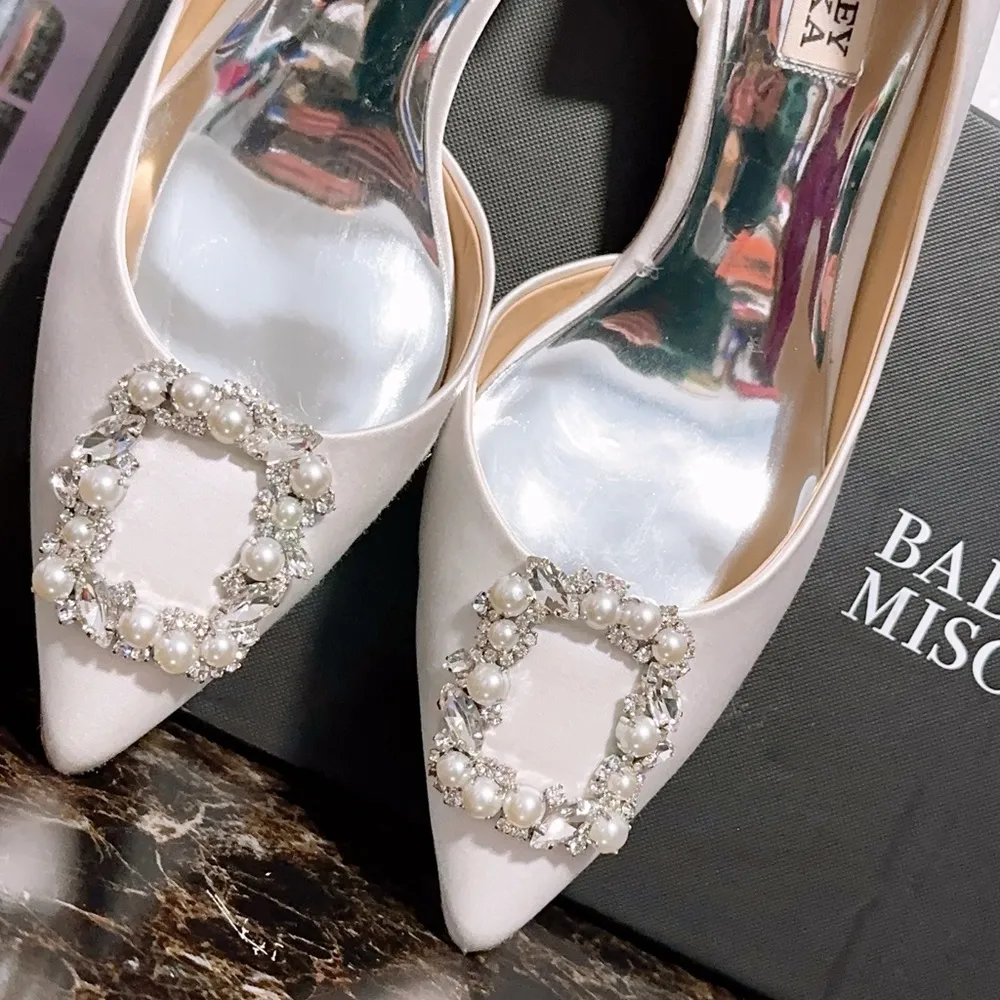 Badgley Mischka Fabia Pointed Toe Slip On d'Orsay Pumps - Image 8