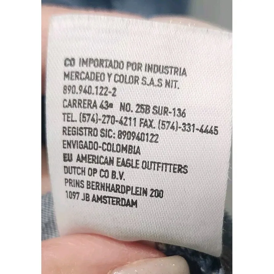 American Eagle Denim‎ Dress Lace Up Long Sleeve Casual Tunic XS - Image 4