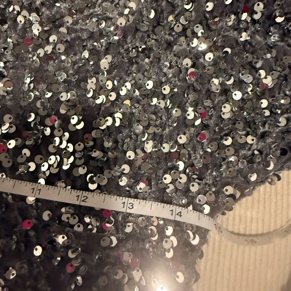 Forever 21 Silver Sequin Mini Dress - Image 6