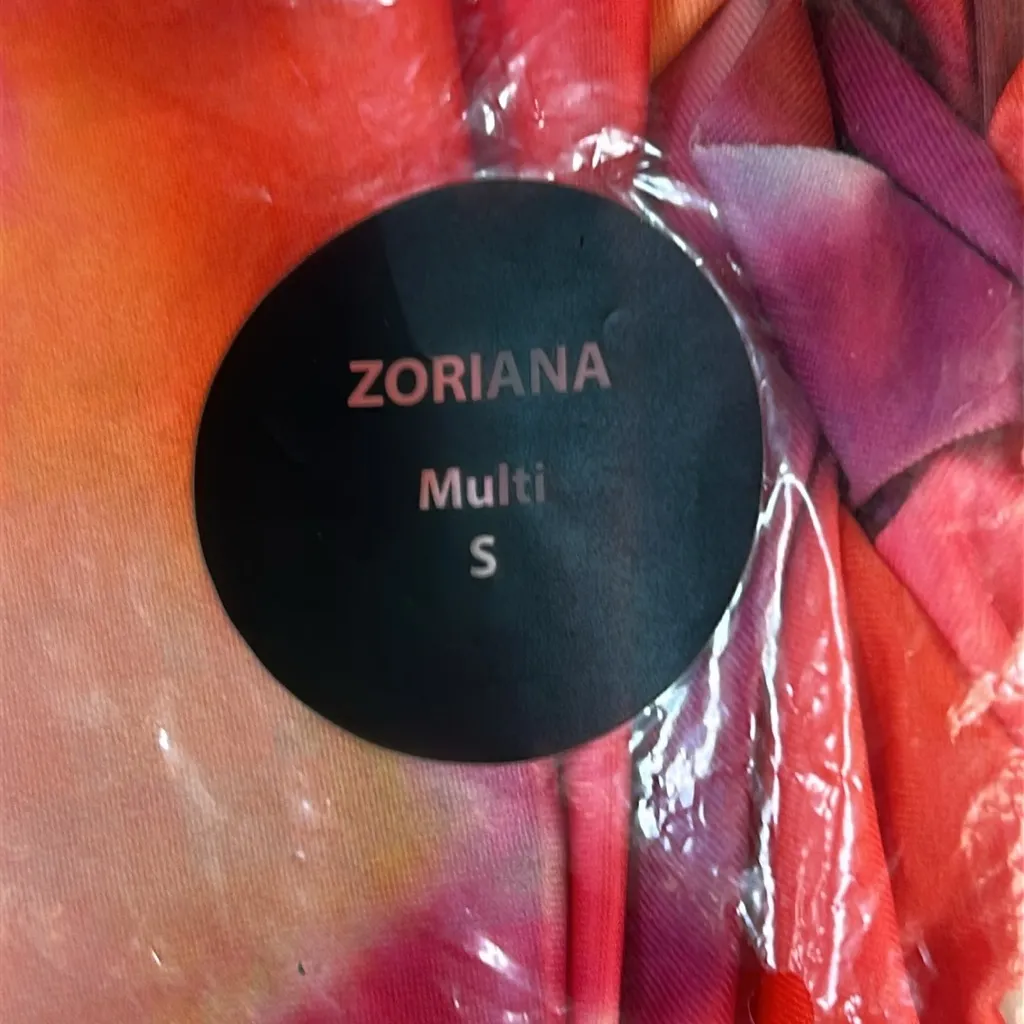 Tach Zoriana Multi Printed Dress NWT Size Small Pink - Image 6