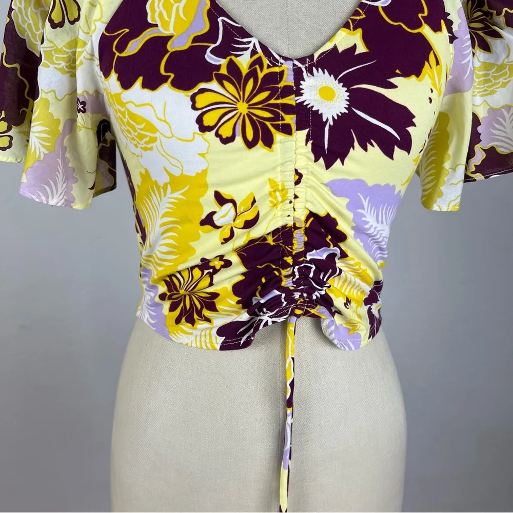 Anthropologie Maeve Cinched Flutter-Sleeve Top - Image 5