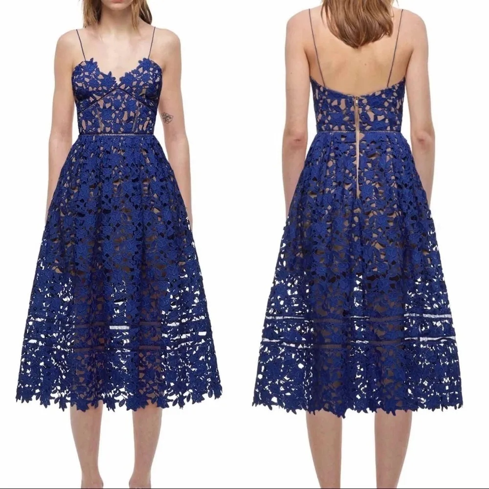 Self Portrait Cobalt Blue Azalea Dress Size 8 - Image 8