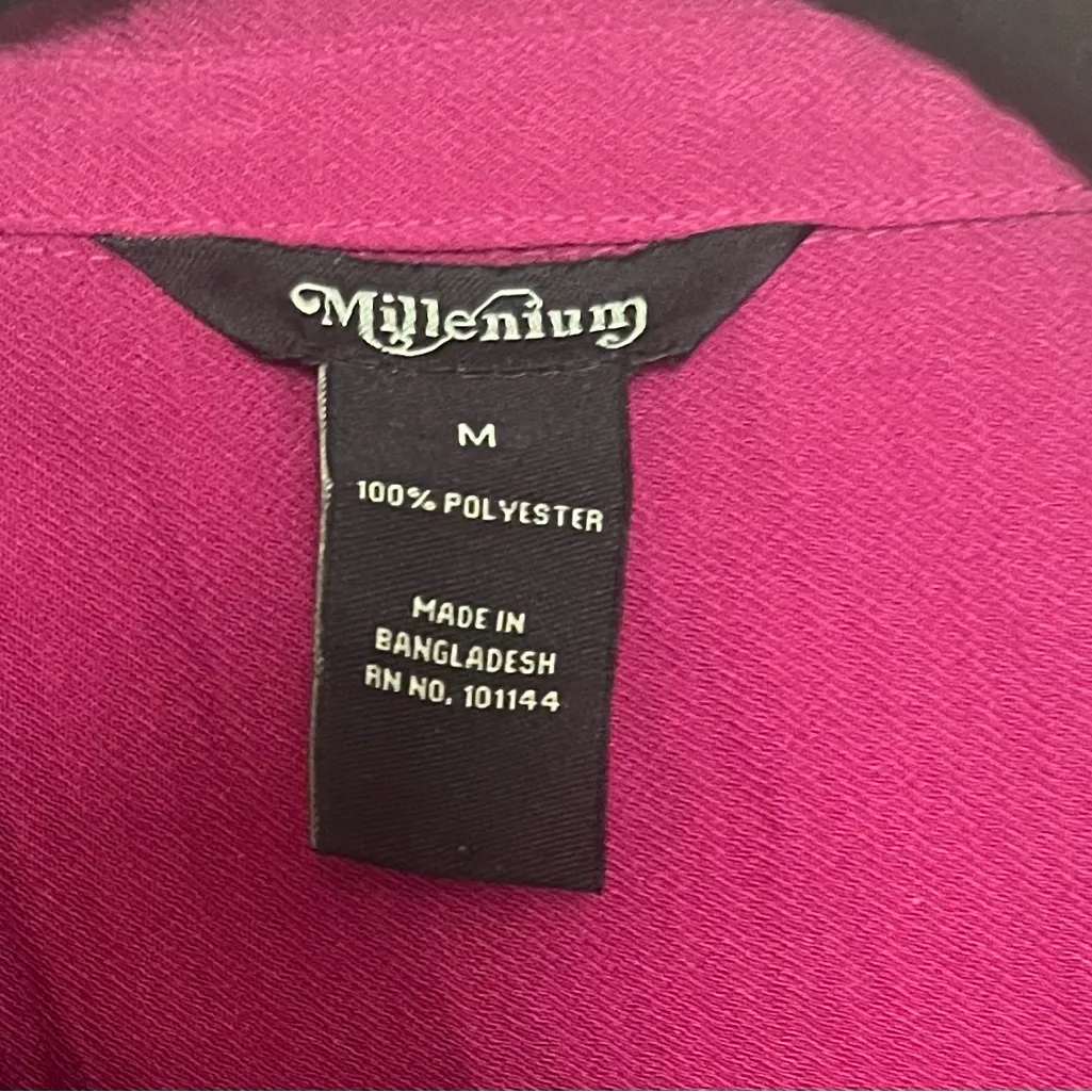 Millennium button up, tie dress Pink Size M - Image 8