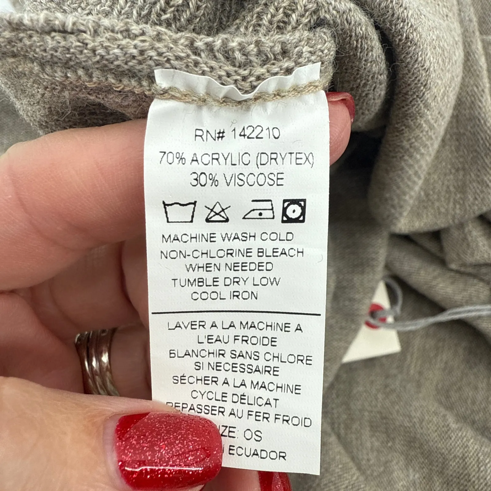 NWT MerSea Catalina Traveler Oversized Knit Sweater Taupe OS Boxy Oversized Tan Size undefined - Image 11