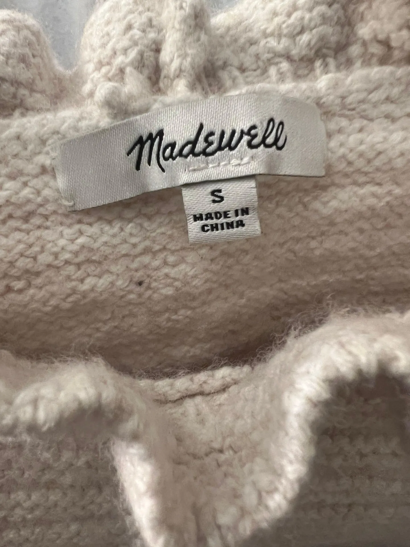 Madewell cropped cream sweater - Image 3