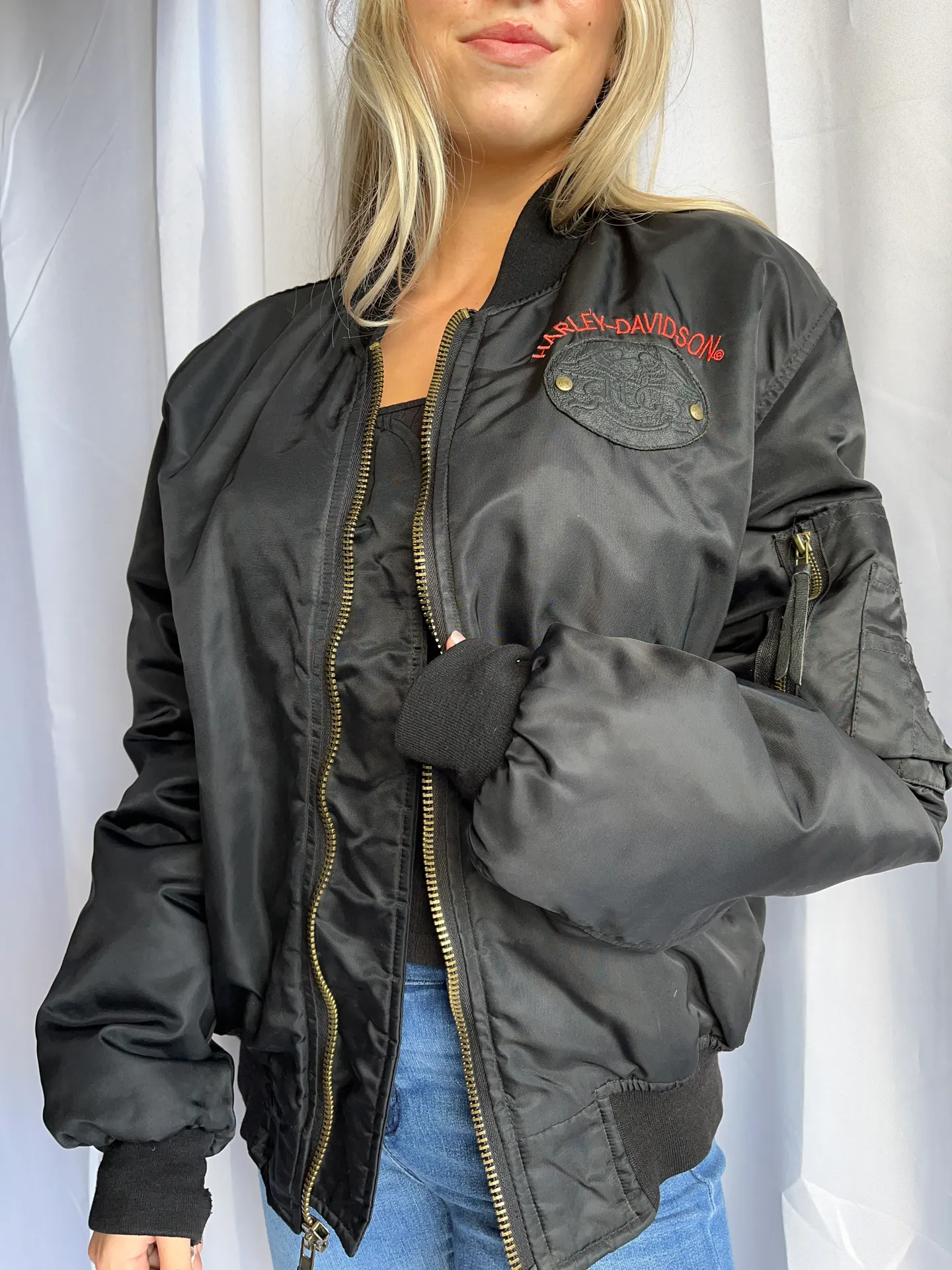 Harley Davidson Bomber Jacket - Image 2