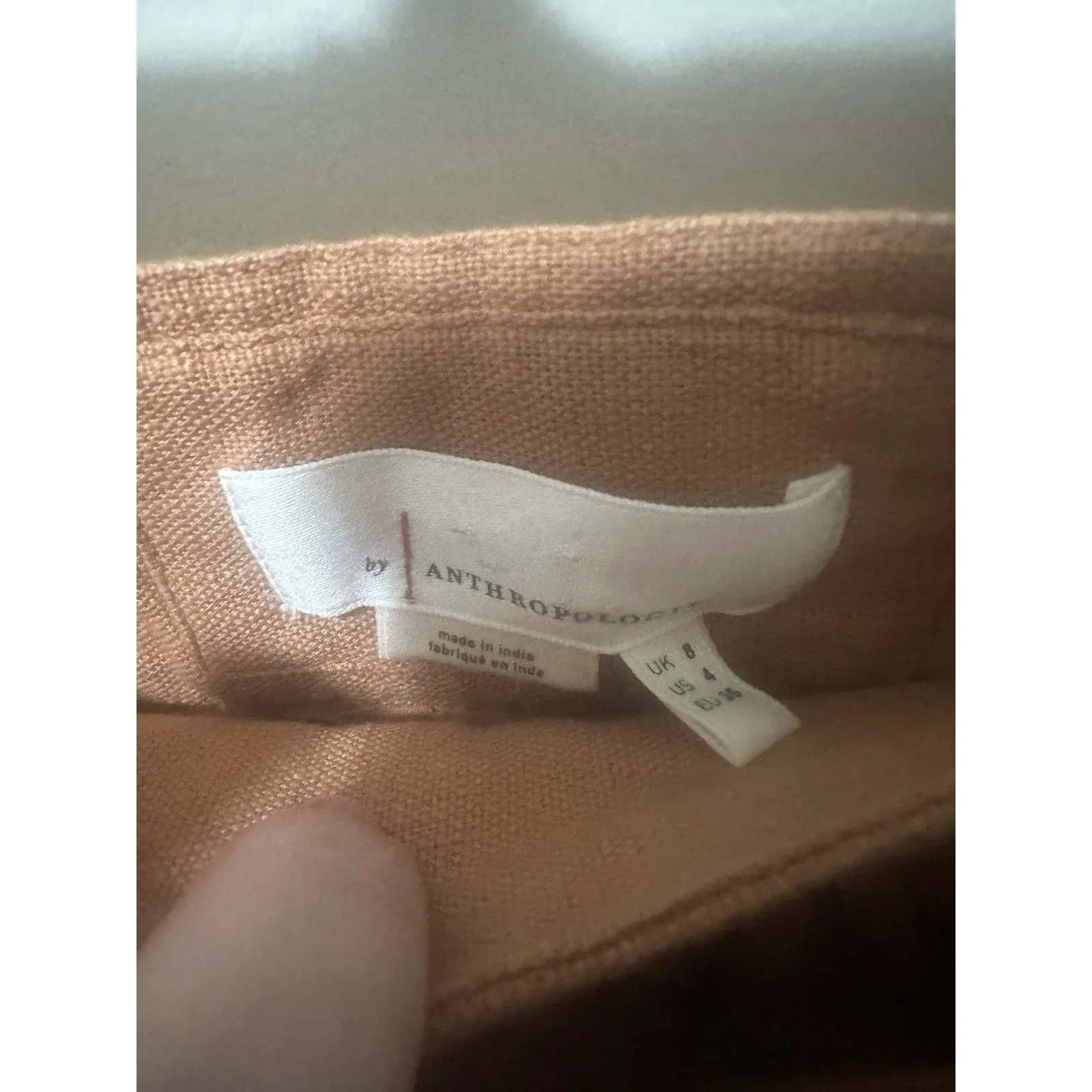 NWT Anthropologie Meghan Embroidered Size 4 Orange Faux Wrap Belted Mini Skirt - Image 3