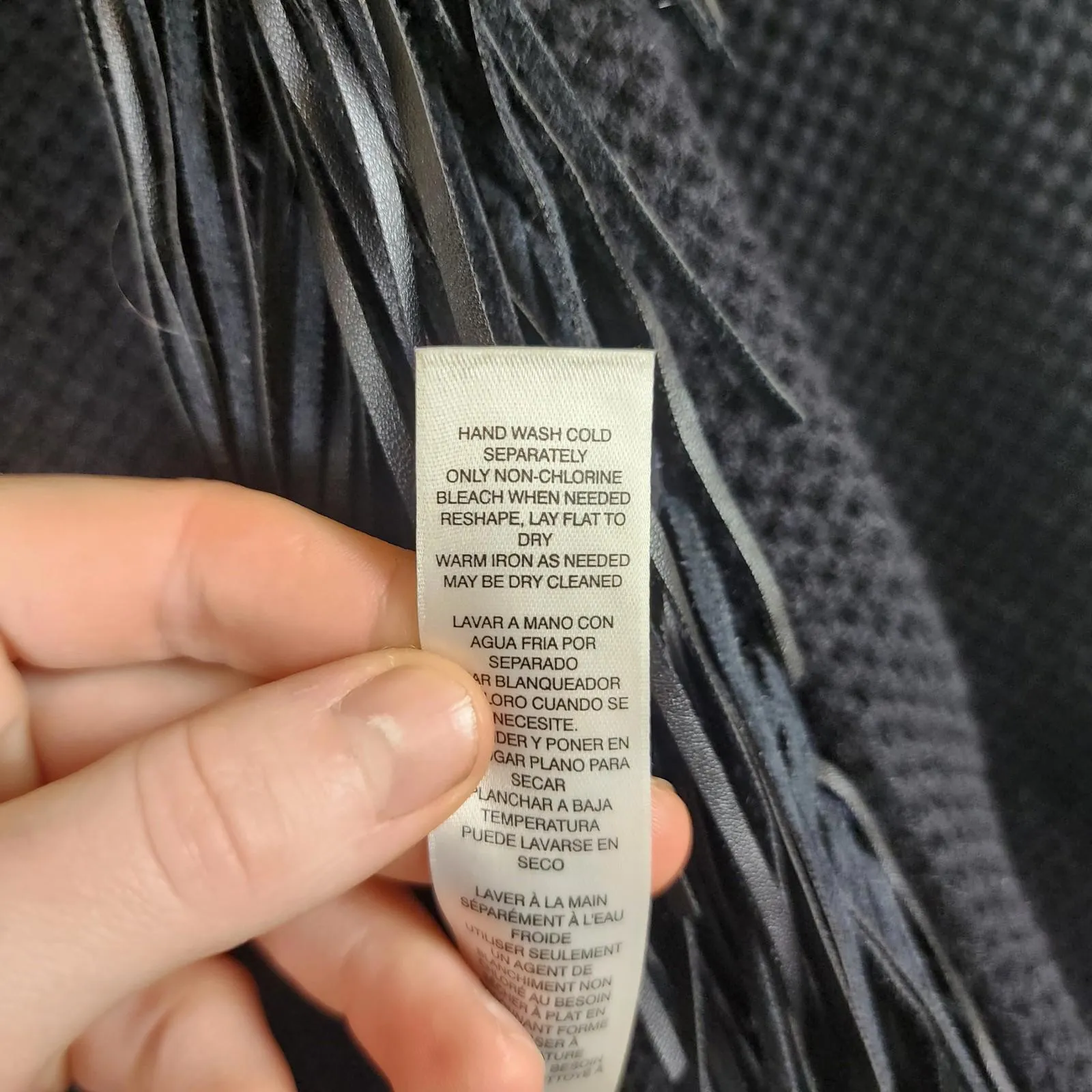 Chico’s Black  Knit Fringe Jacket Open Front Cardigan Size 1 Festival Western - Image 5